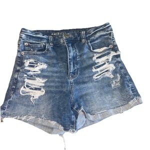 AE American Eagle Outfitters Distressed Jean Shorts Size 4 Next Level Stretch